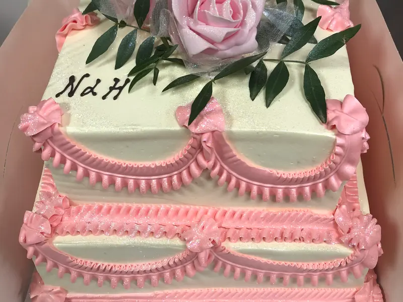 Custom N&H celebration cake from Istanbul Cakes and Baklavas
